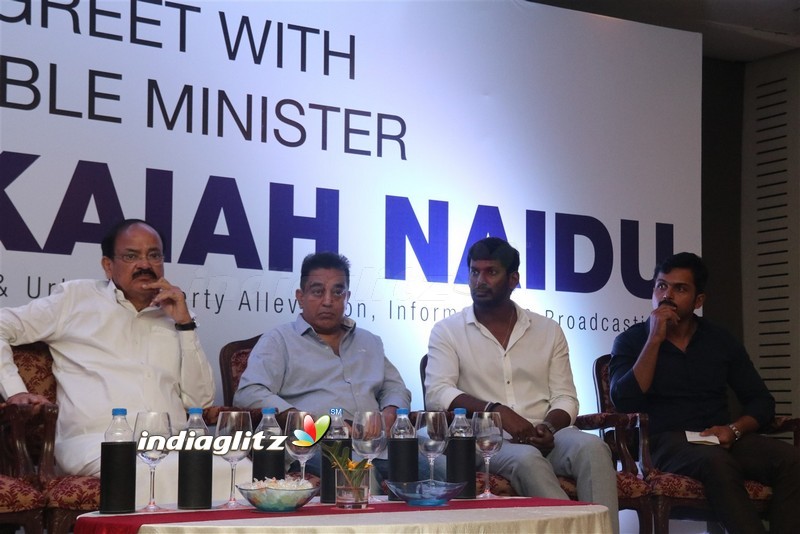 Nadigar Sangam and TFPC Meet Honorable Minister Venkaiah Naidu