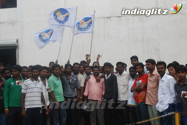 Vijay Fans Protest @ Devi Cinemas