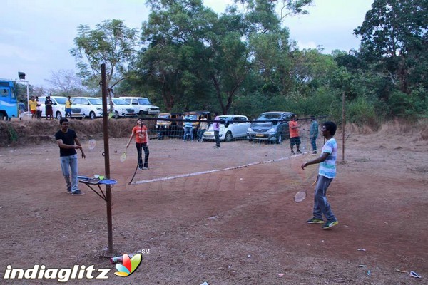Illayathalapathy Vijay showing his badminton skills