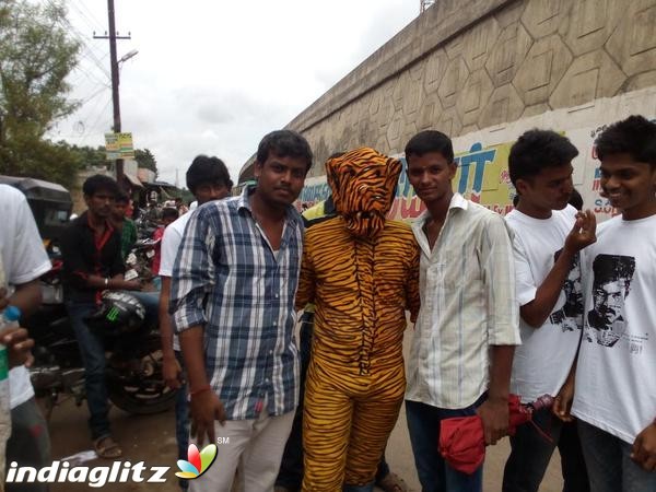 Vijay fans celebrate 'Puli' Movie Release