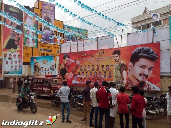 Vijay fans celebrate 'Puli' Movie Release