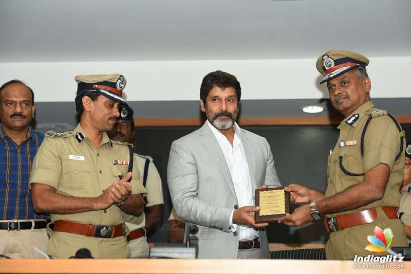 Vikram's 'Third Eye' add CCTV awareness program is launched today at Commissioner office, Chennai
