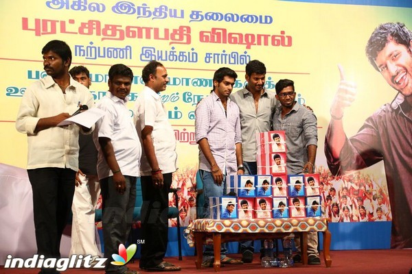 Vishal Distributed 10 Thousand Note Books To Poor Students