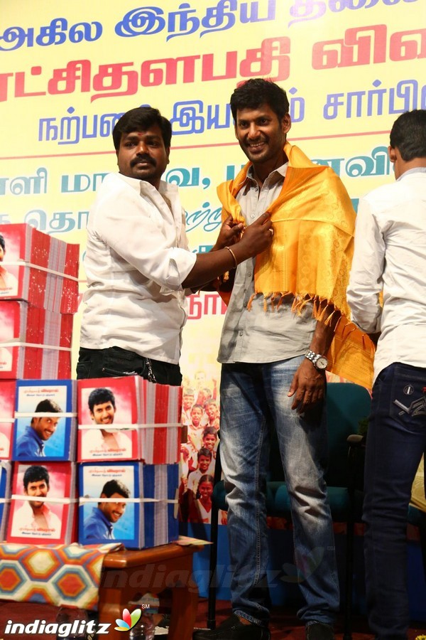 Vishal Distributed 10 Thousand Note Books To Poor Students