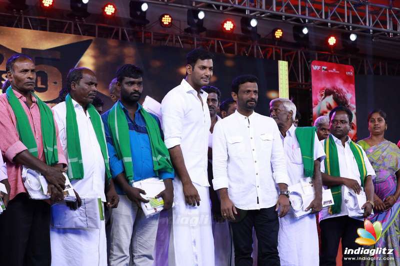 Vishal Donated 11 Lakhs totally to a group of 30 affected farmers