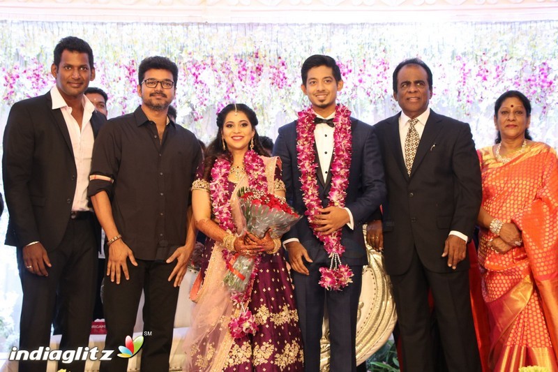 Vijay at Vishal's Sister Aishwarya Wedding Reception