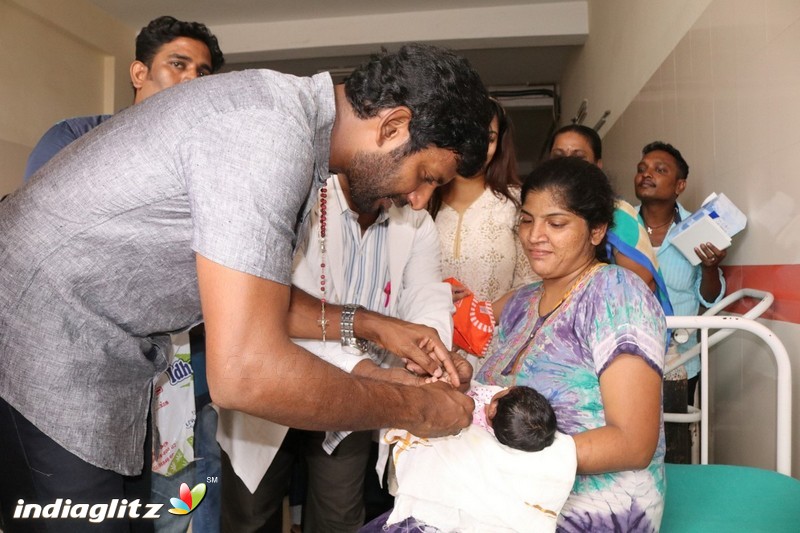 Actor Vishal celebrates his Birthday in a charitable Way