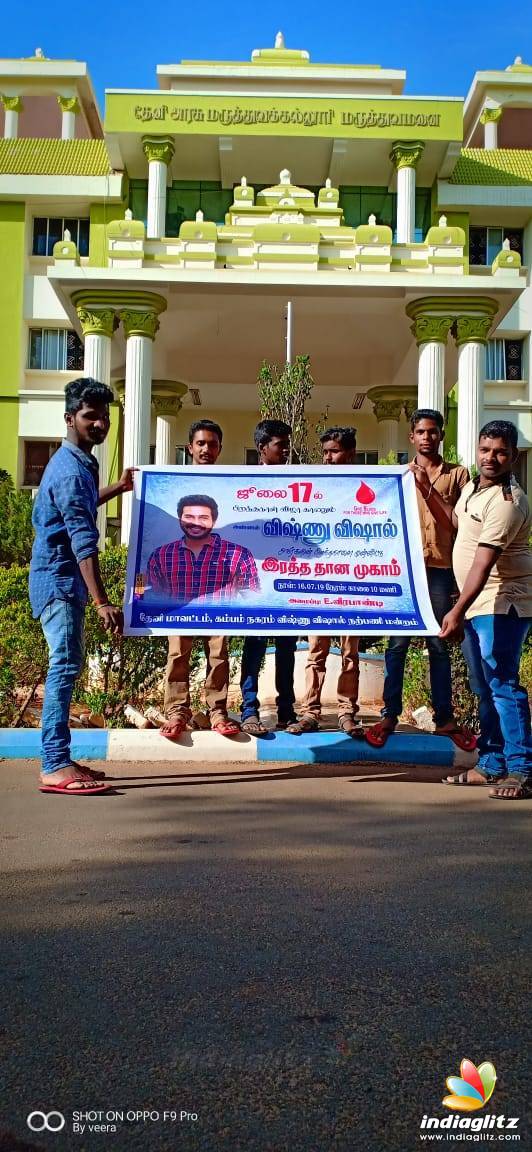 Vishnu Vishal Fans Celebrated Birthday By Donating Blood