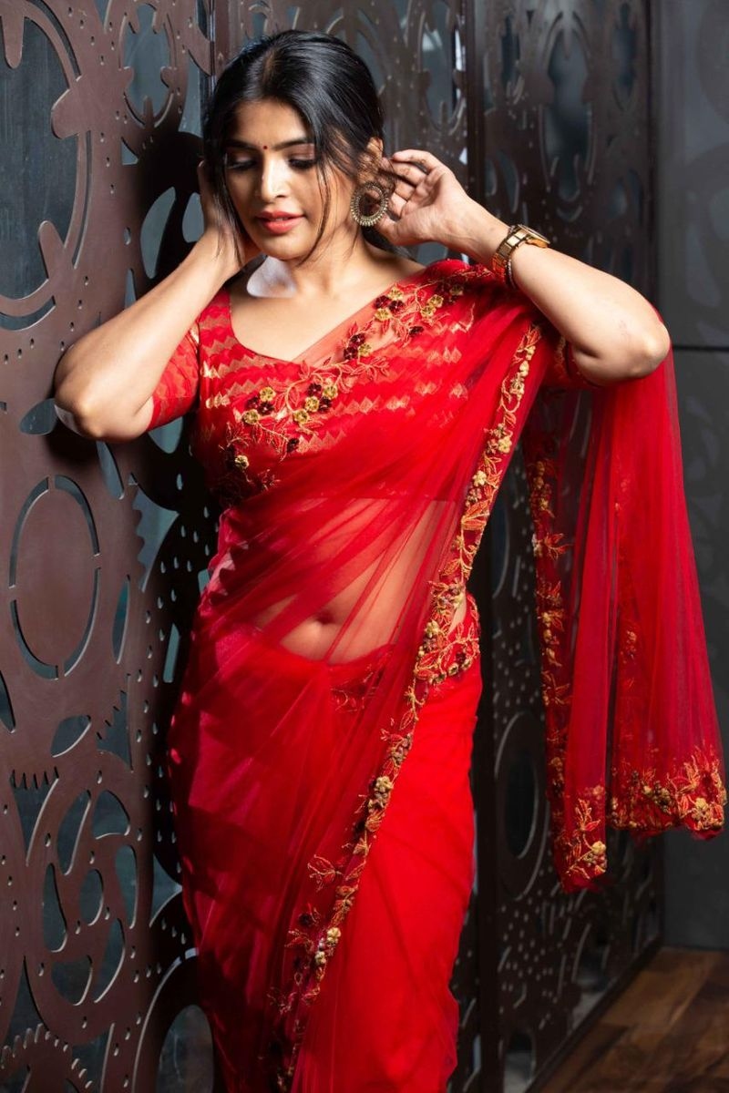 Sanchita Shetty raises the temperature in transparent saree and modern dress photo shoot - Tamil News - IndiaGlitz.com