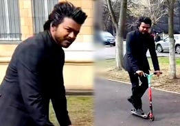 Cute video of Thalapathy Vijay from the streets of Russia! - 'GOAT' shooting BTS