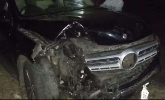 Young hero's narrow escape in car accident