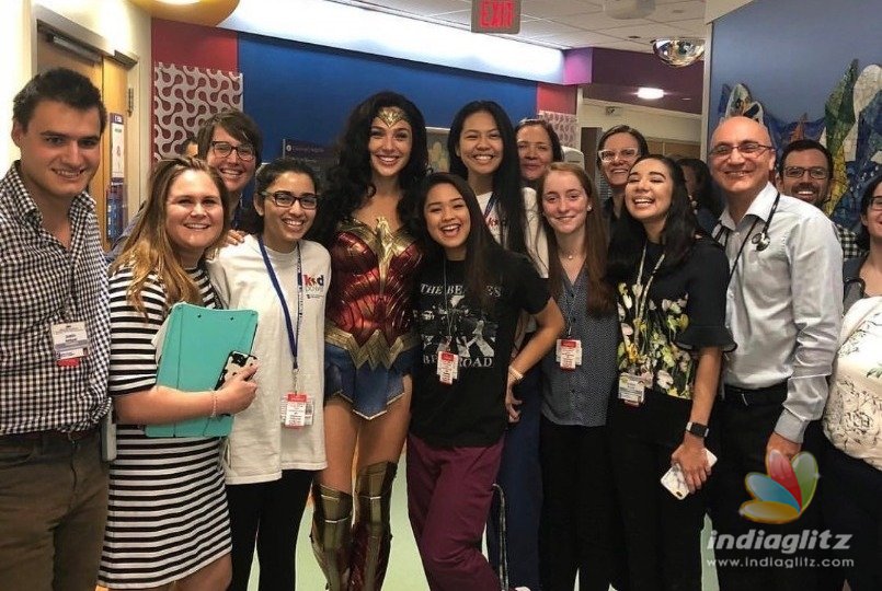 Gal Gadot turns real life Wonder Woman for hospital children