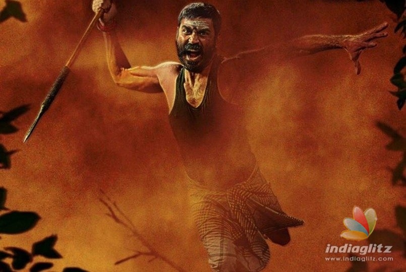 Dhanushs Asuran first look poster - An angry volcanic eruption