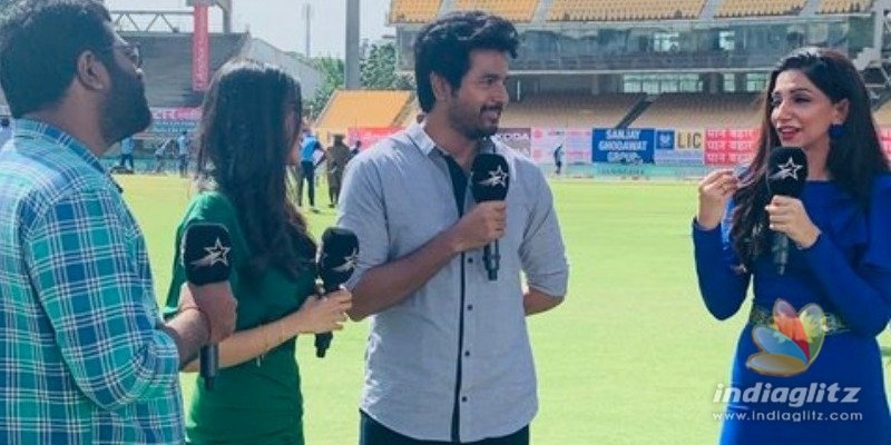 Sivakarthikeyan & Kalyani join the India vs West Indies match in Chepauk Stadium
