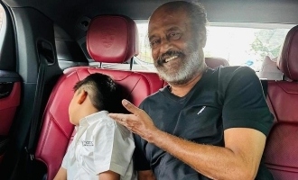 Superstar Rajinikanth turns a caring grandfather, taking his grandson to school! - Heartwaming pics