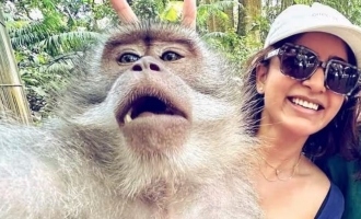 Whoa! Lucky monkey takes selfies with Samantha, fun pics go viral