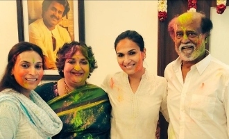 Superstar Rajinikanth celebrates Holi with his family for this special reason! - Full story