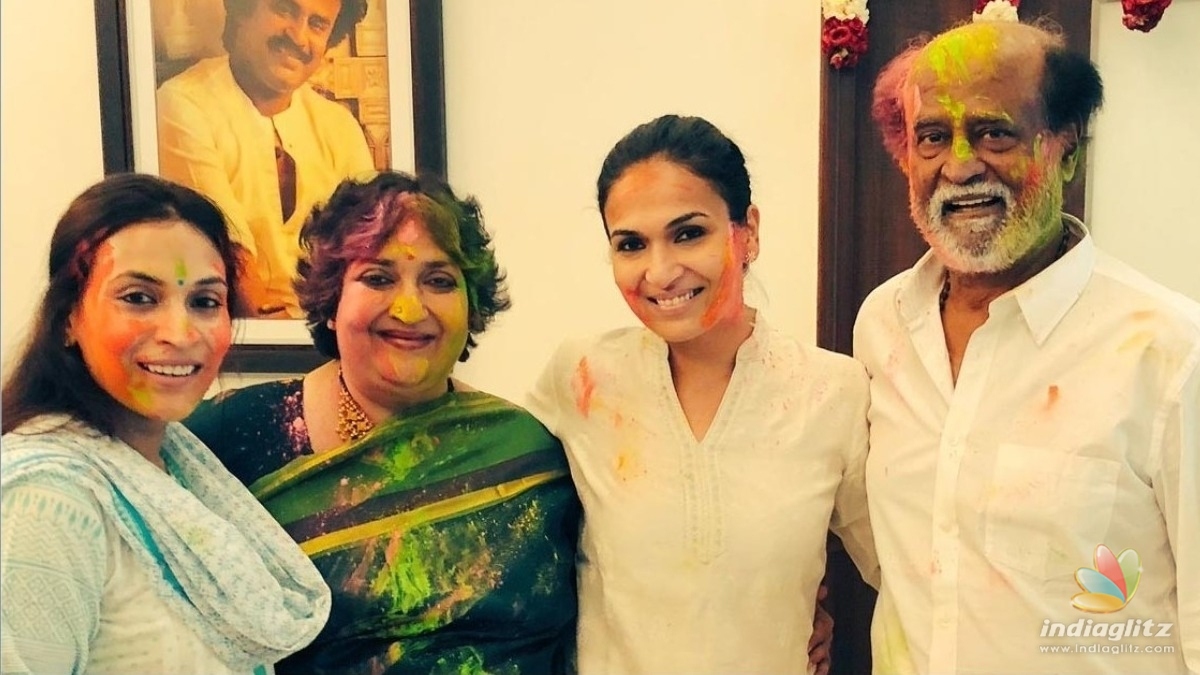 Superstar Rajinikanth celebrates Holi with his family for this special reason! - Full story