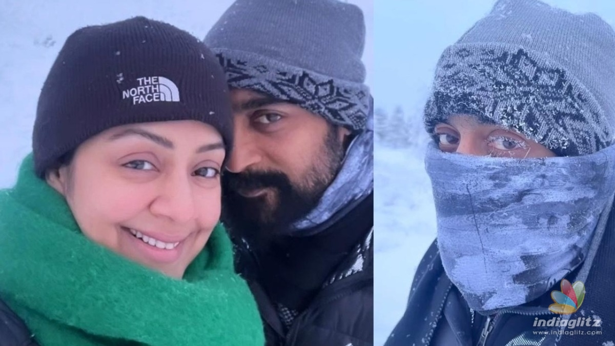 Suriya and Jyothikaâs romantic episodes in freezing snow! - Viral video
