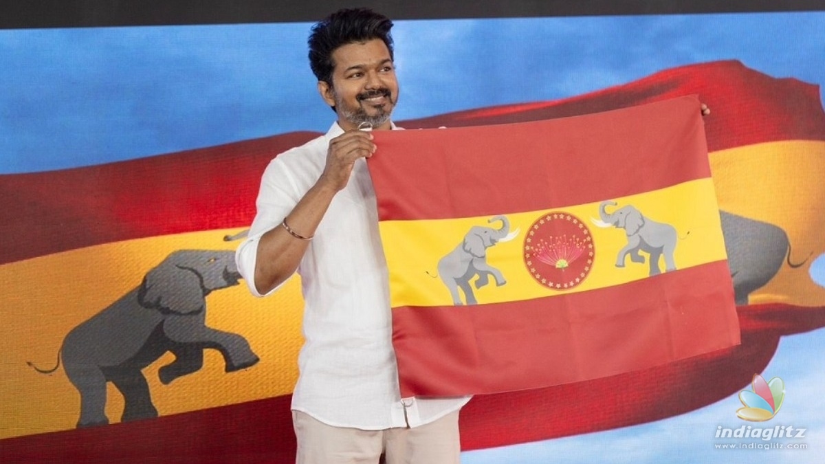 Thalapathy Vijay hoists the flag of TVK with his cadres taking a pledge for the party!