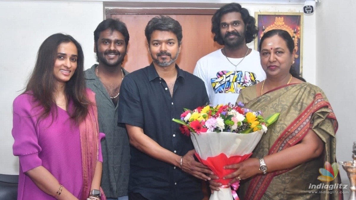 Thalapathy Vijay visits Captain Vijayakanths home along with the GOAT makers! - Latest photos