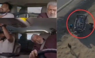 Shocking BTS footage from the 'Vidaamuyarchi' shooting shows Ajith Kumar's severe car accident