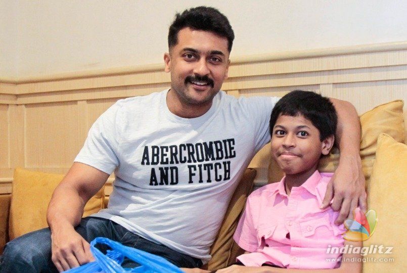 Suriya inspires a differently-abled young boy to achieve his dreams!