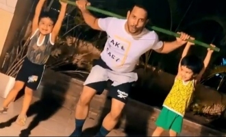 Adorable video of Bharath's twin sons goofing him up goes viral