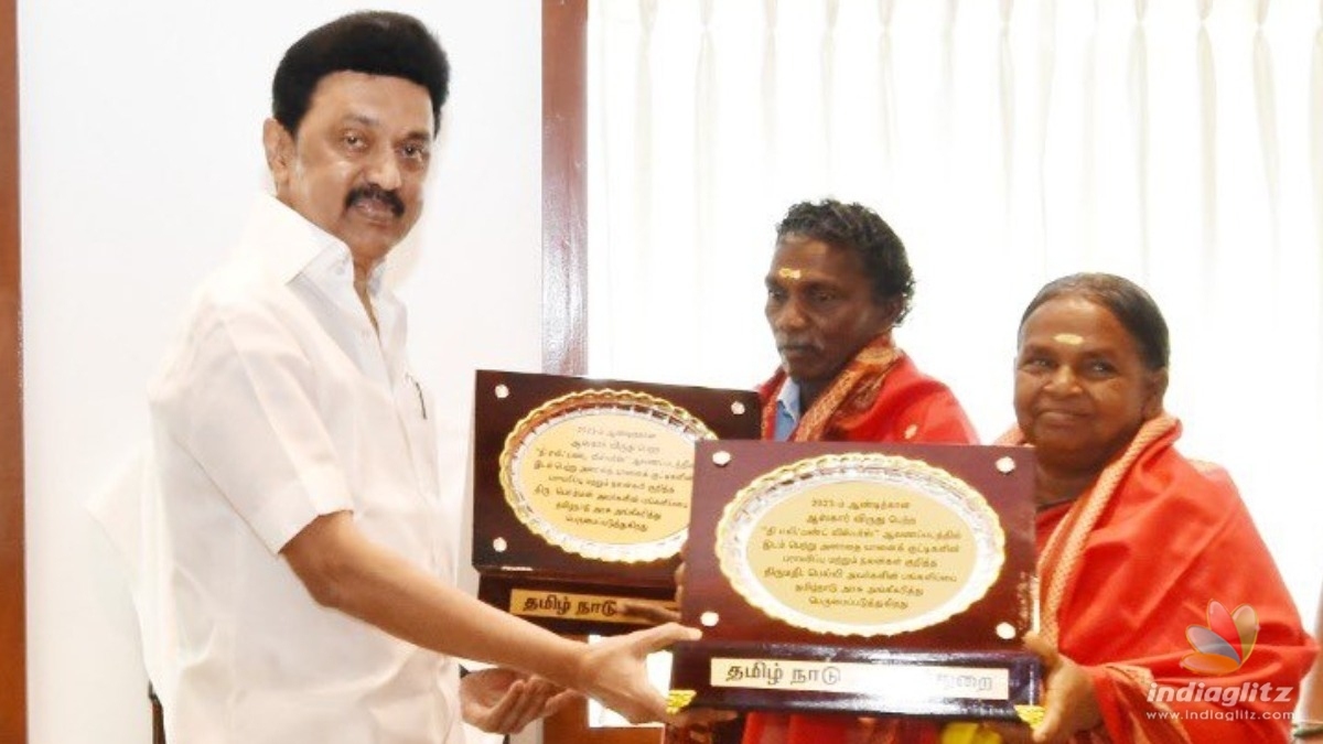  Bellie and Bomman the true heroes of Oscar winning The Elephant Whisperers honored by M.K. Stalin