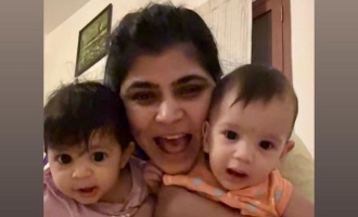 Chinmayi displays the photos of her adorable twins to the world for the first time!