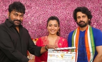 Megastar Chiranjeevi inaugurates Rashmika and GV Prakash's new film, 'VNR Trio'!