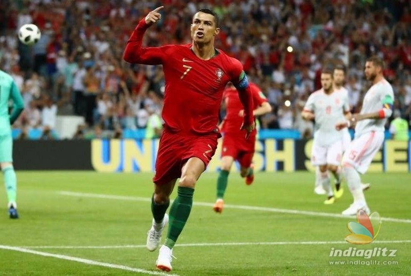 Christiano Ronaldo does a stunning hat-trick against Spain making a draw 