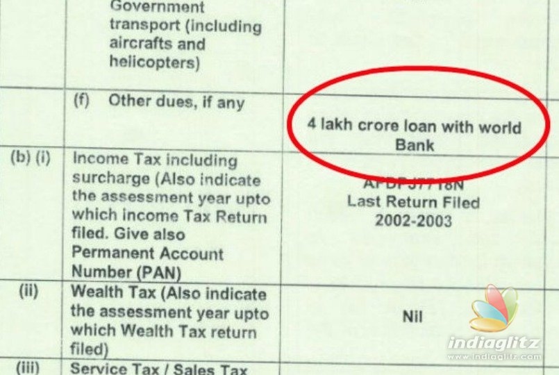 Independent candidate shocks with 4 Crores loan in world bank!