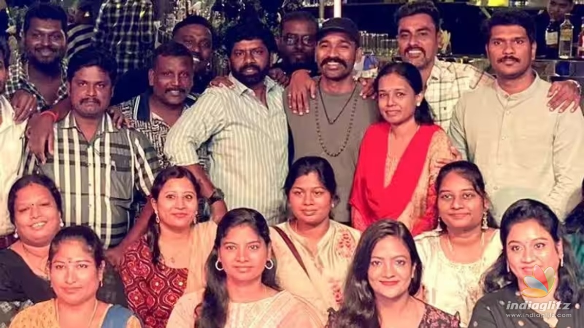 Dhanush takes time off from D50 shooting for a reunion with school friends