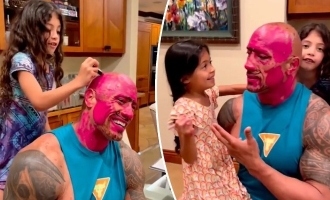 Dwayne The Rock Johnson's daughters turn him into a girl - Most cute and adorable video goes viral