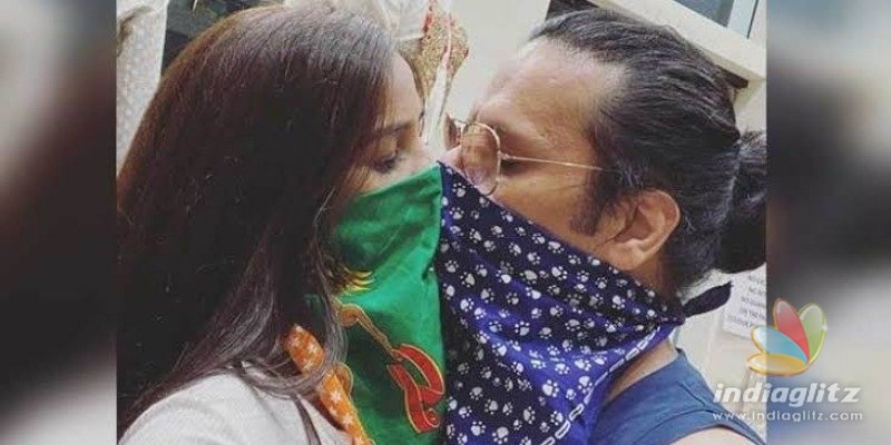 Poonam Pandeys Corona kiss with boyfriend turns viral!