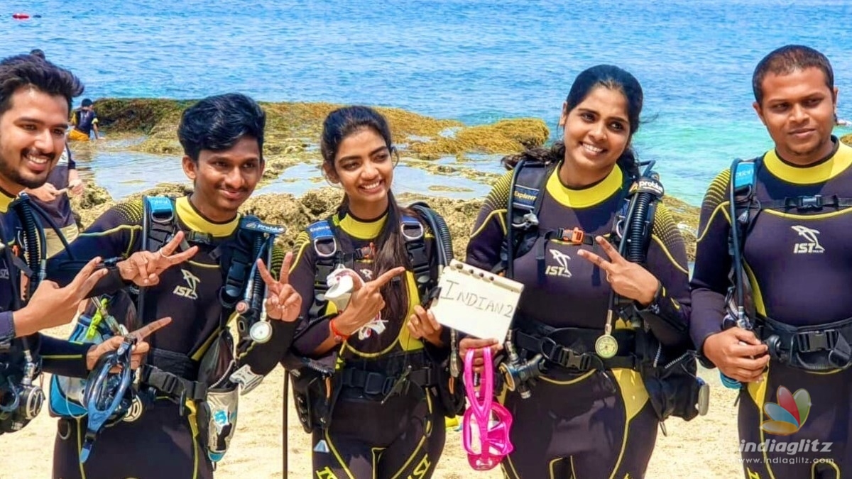 Young Taiwan Tamilians give special underwater tribute to Indian 2 - Viral video