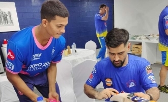 Rajasthan Royals star Yashaswi Jaiswal overjoyed after getting autograph from MS Dhoni; Shares pictures thumbnail