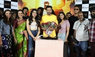 Jayam Ravi's working birthday with three female leads on the sets of 'Genie'! - Viral pics 
