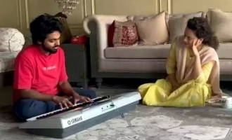 Famous Bollywood actress mesmerized by G.V. Prakash composing a song - Video goes 
