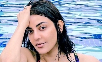 Kajal turns a water baby in the pool - shares sizzling vacation pictures