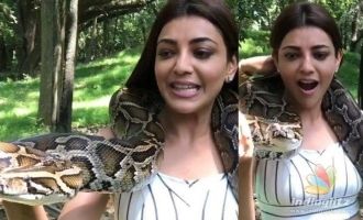 Unbelievable! Kajal Agarwal romances a python