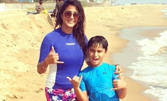 Actress Kaniha and her son exchanging dresses and dancing video goes viral