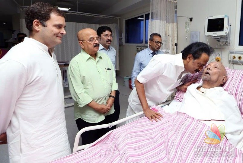 Karunanidhi health status - latest update with image