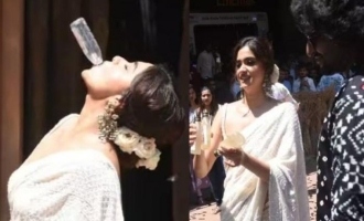 Whoa! Keerthy Suresh's drinking skills without touching bottle shocks heroes and fans