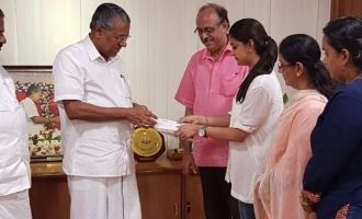 Keerthy Suresh cash contribution after volunteer work for Kerala Floods