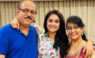 Keerthy Suresh celebrates a special occasion with her parents - Photos go viral!