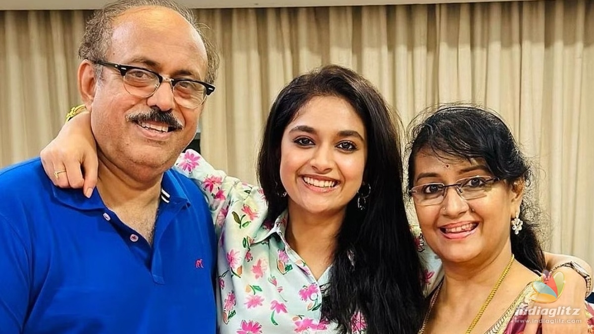 Keerthy Suresh shares adorable pics from a baby to a young adult with her dad 