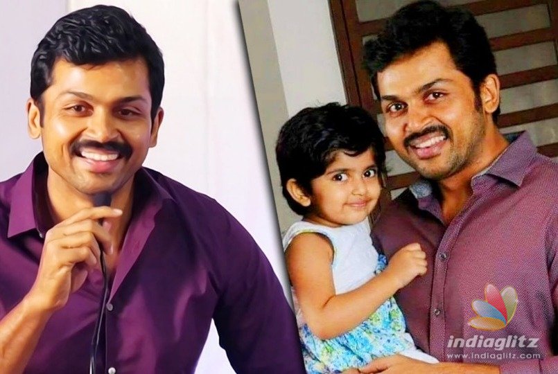 Karthi shares a touching information about his daughter 