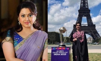 Actress Meena unveil Cricket ODI World Cup 2023 first Indian actress